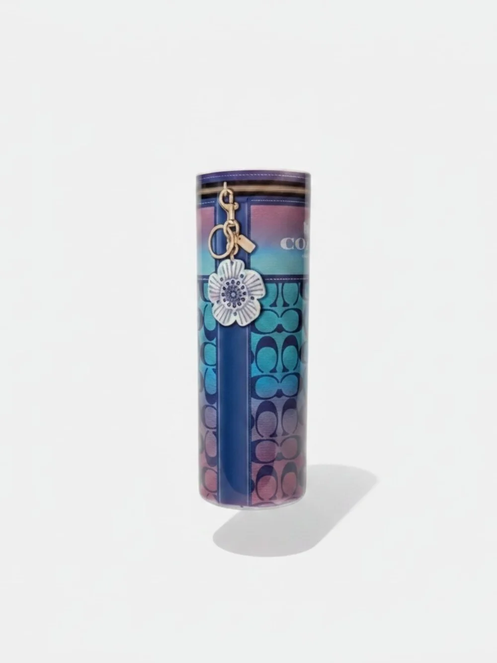 COACH Gradient Signature Cylinder Case - Blue Teal Pink